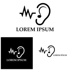 Hearing Logo Template vector icon design