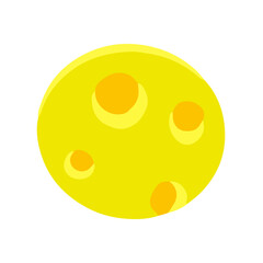 Piece of cheese. Food. Milk product. Flat vector illustration