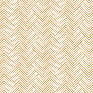 Abstract geometric pattern with stripes, lines. Seamless vector background. White and gold ornament. Simple lattice graphic design © ELENA