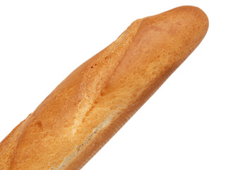 Bread baguette isolated on a white