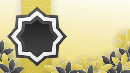 Elegant mandala gold Islamic design background. Universal ramadan kareem banner background with lantern, moon, islamic pattern, mosque and abstract luxury islamic elements