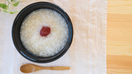 梅干しのお粥 ”Japanese Rice porridge