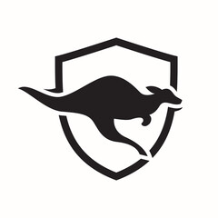 kangaroo logo black and white