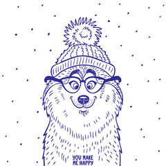 husky in hat © julli