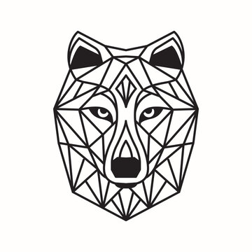 Geometric wolf vector illustrations