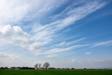 Cloud images with rain clouds and storm clouds in the landscape