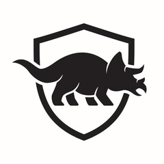 TRICERATOPS logo black and white