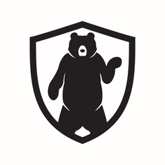 Bear logo black and white
