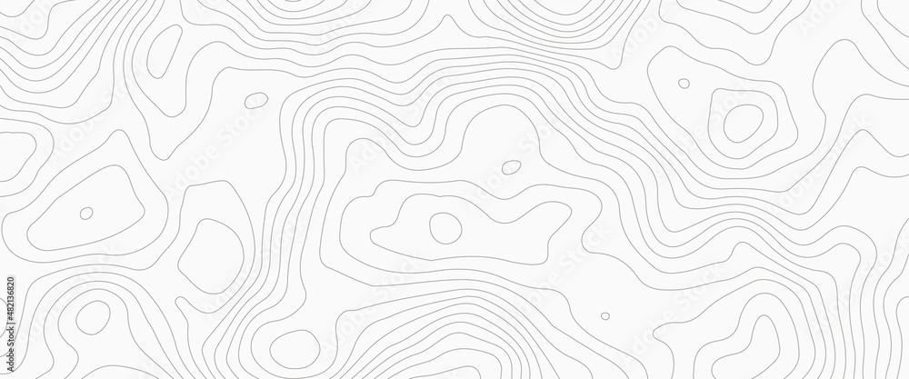 Poster topographic line contour map background, topographic map and landscape terrain texture grid, abstrac