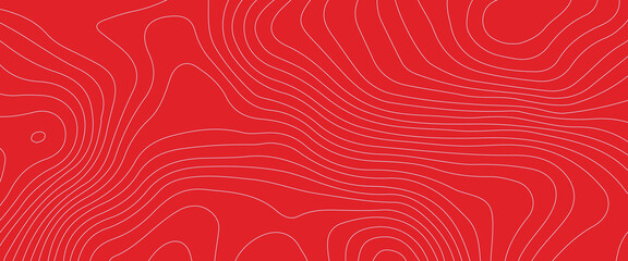  Abstract concept graphic element and geography scheme, Topographic line contour map background, geographic grid map, vector topographic map in blue and red colors.