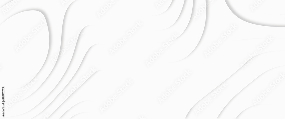 Poster abstract realistic papercut decoration textured with wavy layers and shadow. paper art 3d vector ban