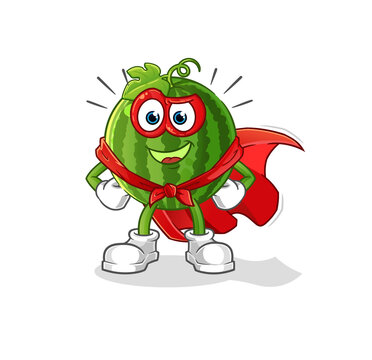 recommend clip art: watermelon heroes vector. cartoon character