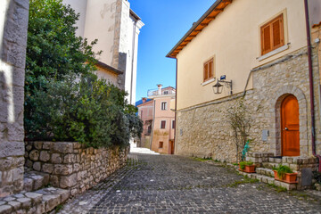 Fototapeta na wymiar An old street of Campodimele, a medieval town of Lazio region, Italy.