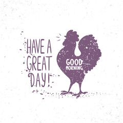 silhouette of rooster