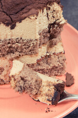 Tasty creamy tiramisu cake for different occasions. Delicious dessert