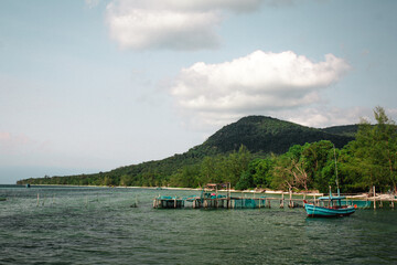 Naklejka premium Fishing pier on Star Fish beach.