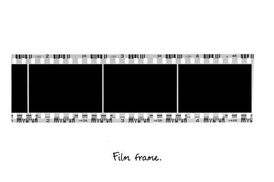 Black and white film collections frame.With white space.film camera.	