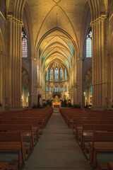 Indoors view of Saint-Pierre Cathedral in Montpellier, France