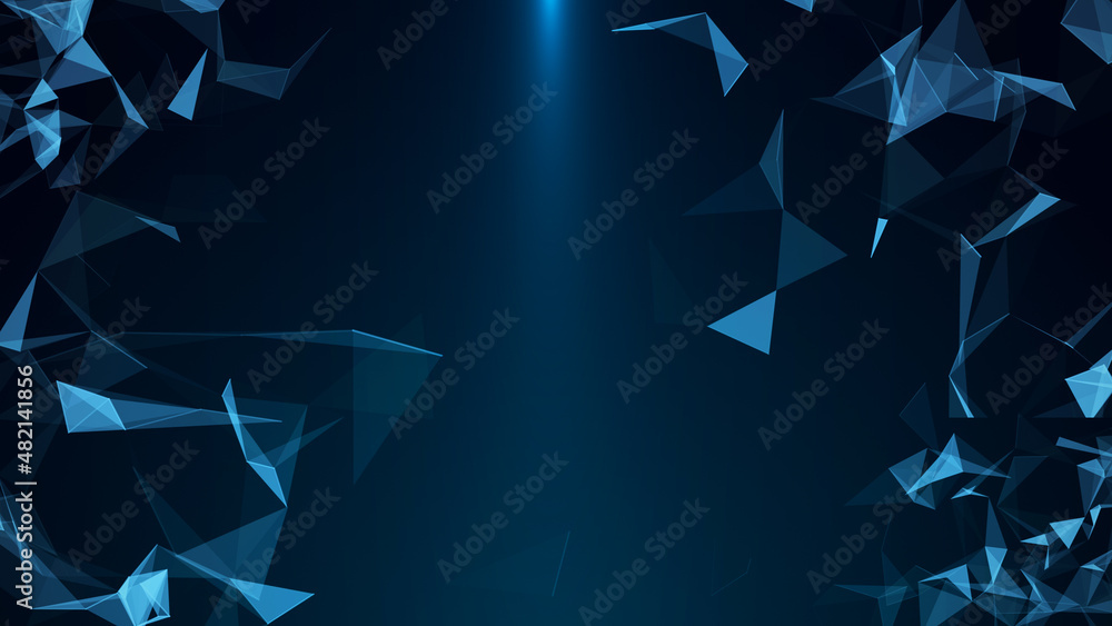 Fototapete network connection. the connection of science and technology. the structure of big data. a tangle of