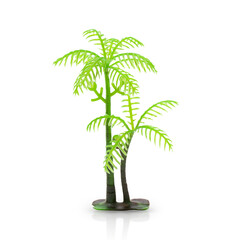 Isolate of artificial palm trees on a white background.