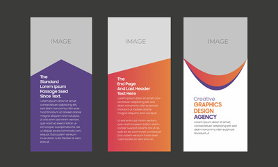 modern tri fold template design for business presentation