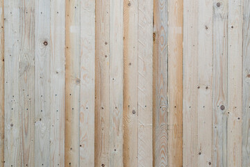 Beige Wood texture as background. Close up of a wooden wall.