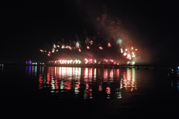 fireworks over the river