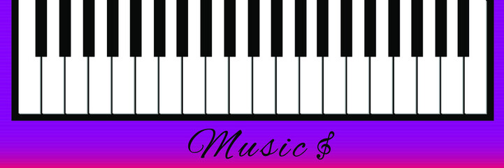 Fototapeta premium Music background with piano keys illustration. Music concept. Vector on isolated background. Piano music vector design background. Abstract jazz poster or banner with keyboard. Modern art backdrop.