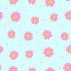 pink daisy floral pattern. flower pattern. summer spring pattern.