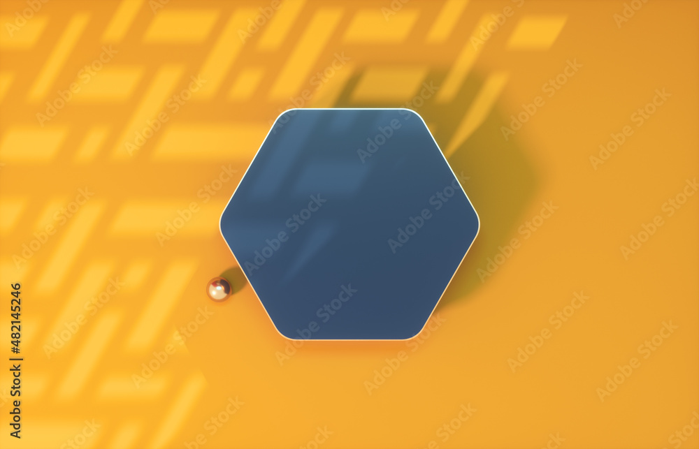 Aufkleber Chinese background with podium for product display. 3d rendering. Top view. Flat lay.