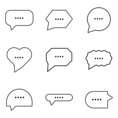 Icon about message box symbol, chat, whimsical thought box