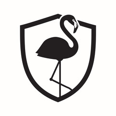 Flamingo logo black and white