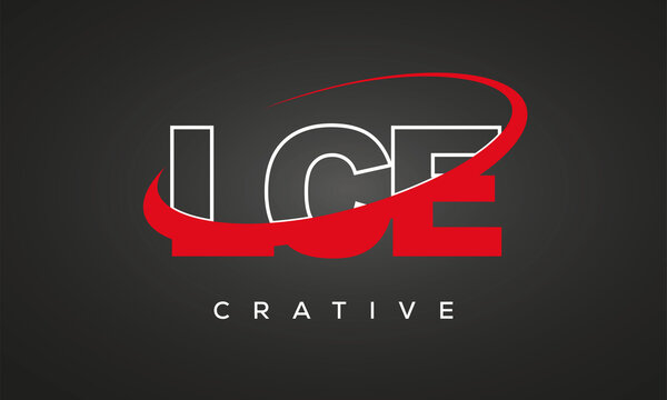 LCE creative letters logo with 360 symbol Logo design