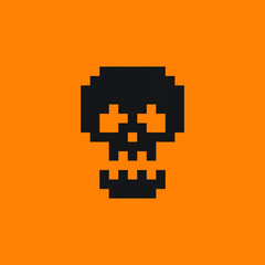 Obraz premium Skull Vector Pixel Illustration