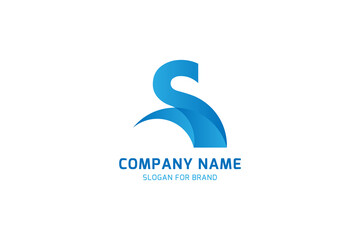 Original letter S for creative logo design. Vector sign for a company logotype on a white background. Flat illustration EPS10.