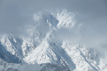 Obraz premium 美しい冬山の風景