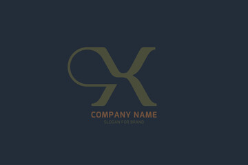 Original letter X for creative logo design. Vector sign for a company logotype on a dark background. Flat illustration EPS10.