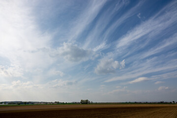 Cloud images with rain clouds and storm clouds in the landscape