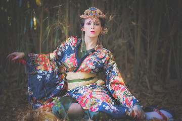 Donna Italiana Chimono Geisha Japan China	
