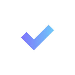 Check mark icon with gradient