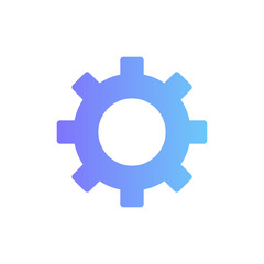 Settings vector icon with gradient