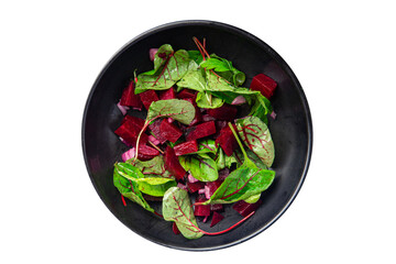 beetroot salad mix leaves green beet vegetable fresh dietary healthy meal food diet snack on the table copy space food background rustic top view keto or paleo diet veggie vegan or vegetarian food