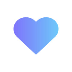 Heart vector icon with gradient
