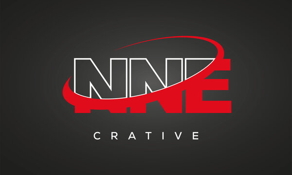 NNE creative letters logo with 360 symbol Logo design