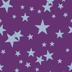 Random Abstract seamless Stars Pattern purple