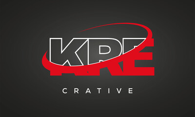 KRE creative letters logo with 360 symbol Logo design