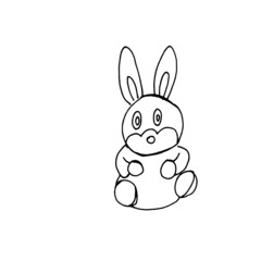 cartoon bunnies used as elements and decorations