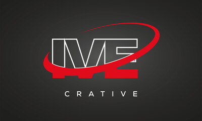IVE creative letters logo with 360 symbol Logo design