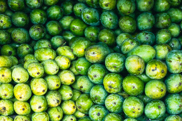 Sri Lanka Bazaar. Tropical fruits and vegetables in outdoor market in Sri Lanka. 