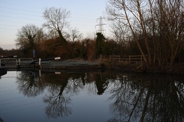 Fototapeta na wymiar Canal Side Reflections #01